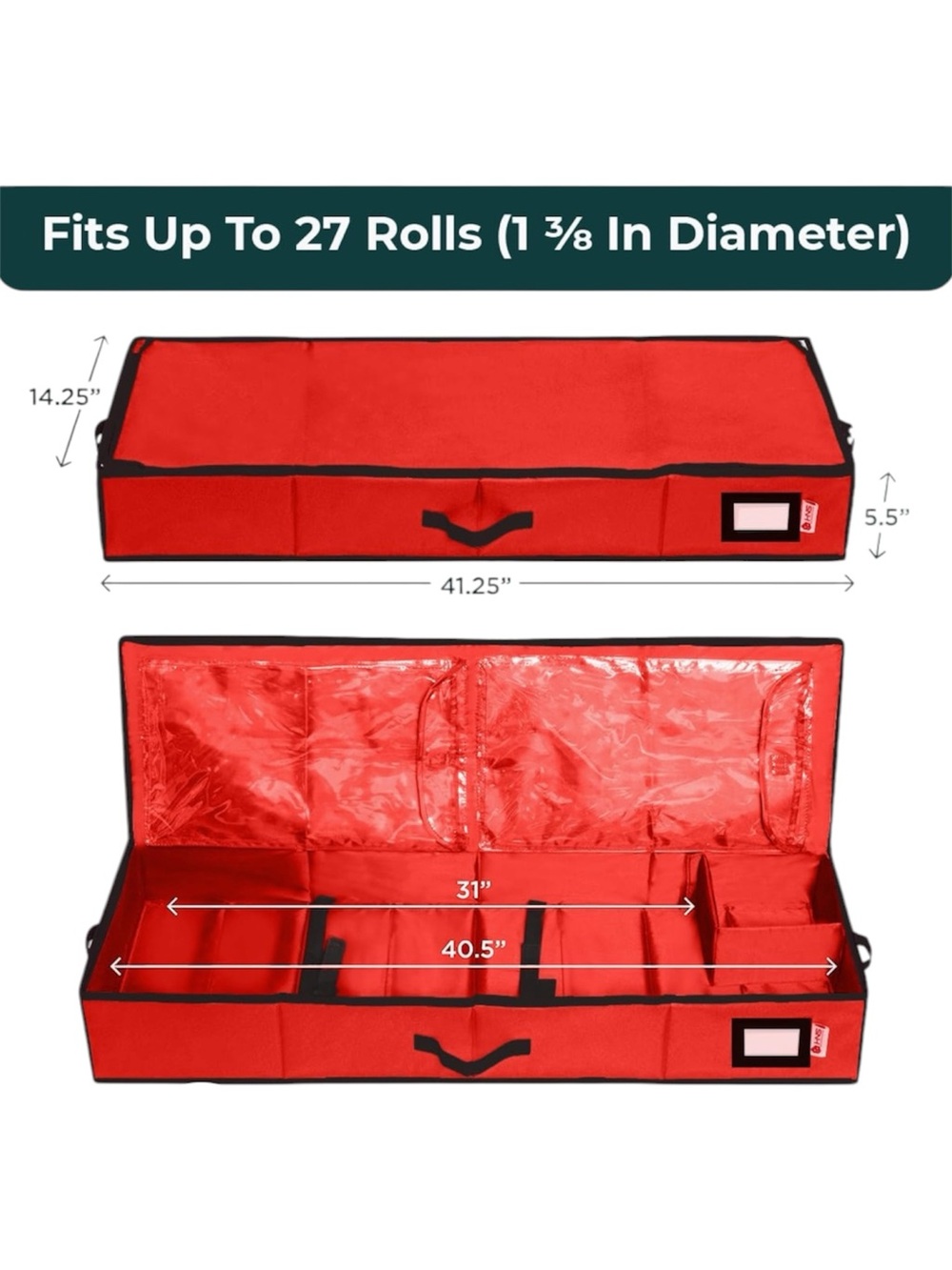 Premium Wrapping Paper Storage Container - NEW - Picture 2 of 4